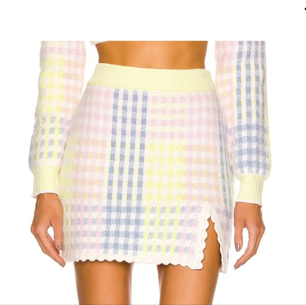 LoveShackFancy Pawley Sweater Knit Skirt Large